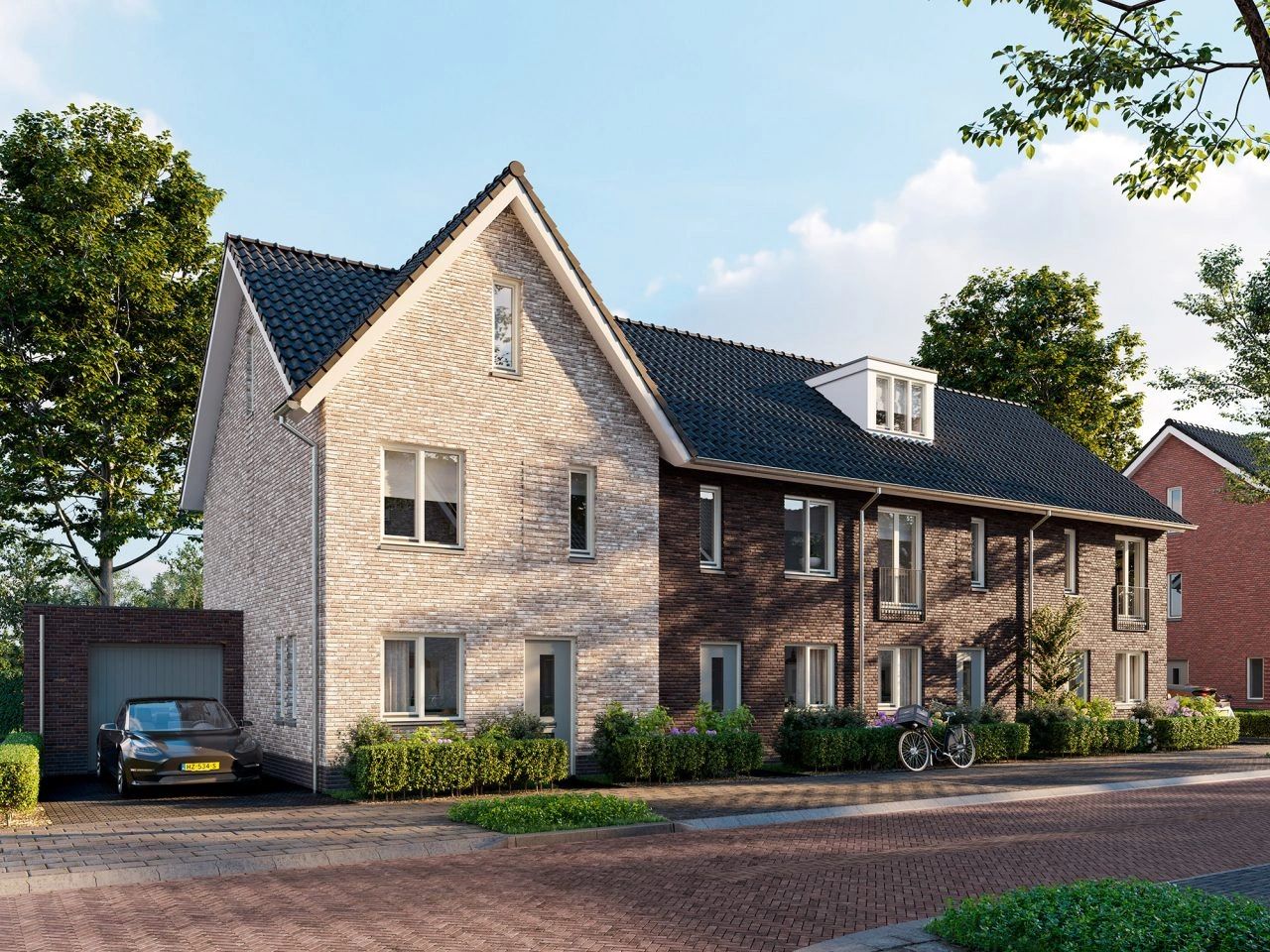 Impressie van de nieuwbouwwoningen van De Berg Fase 1 in Schijf, waarvoor ASLY TECHNIEK de elektrotechnische installatie verzorgde
